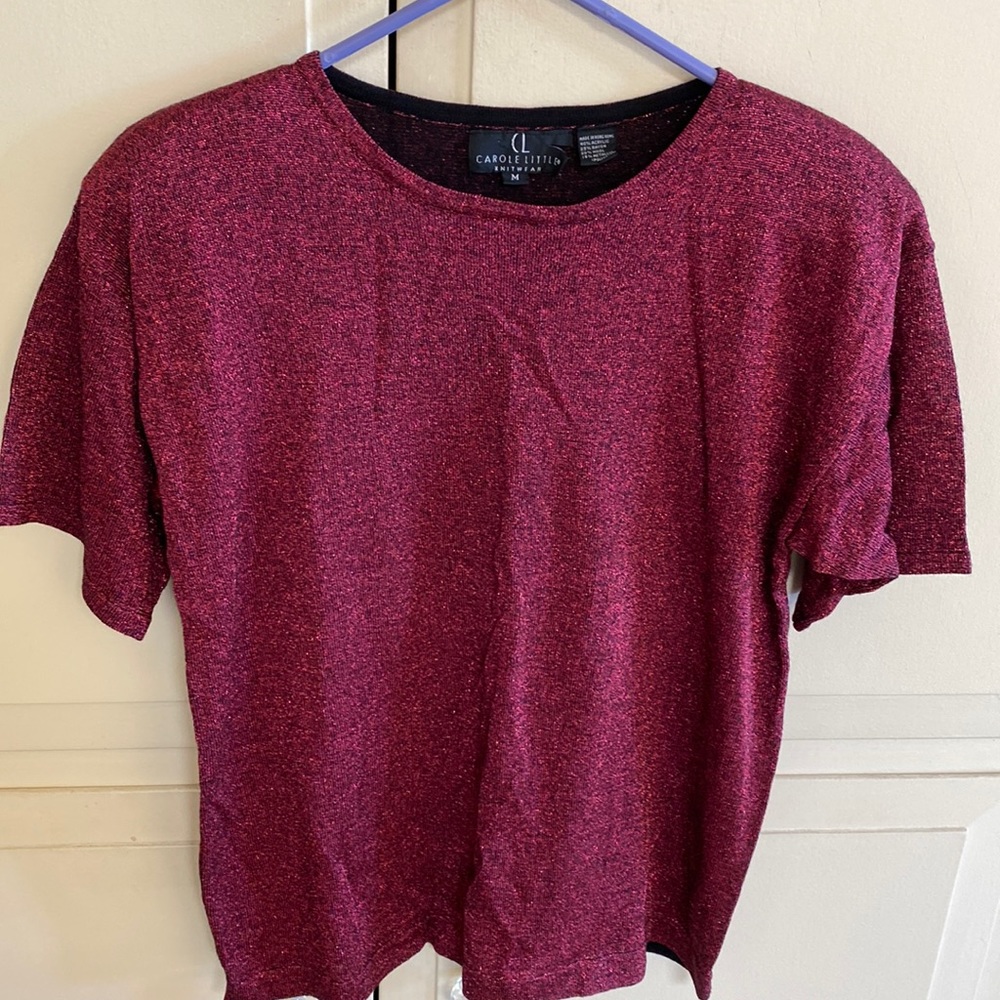 Metallic Burgundy T-Shirt